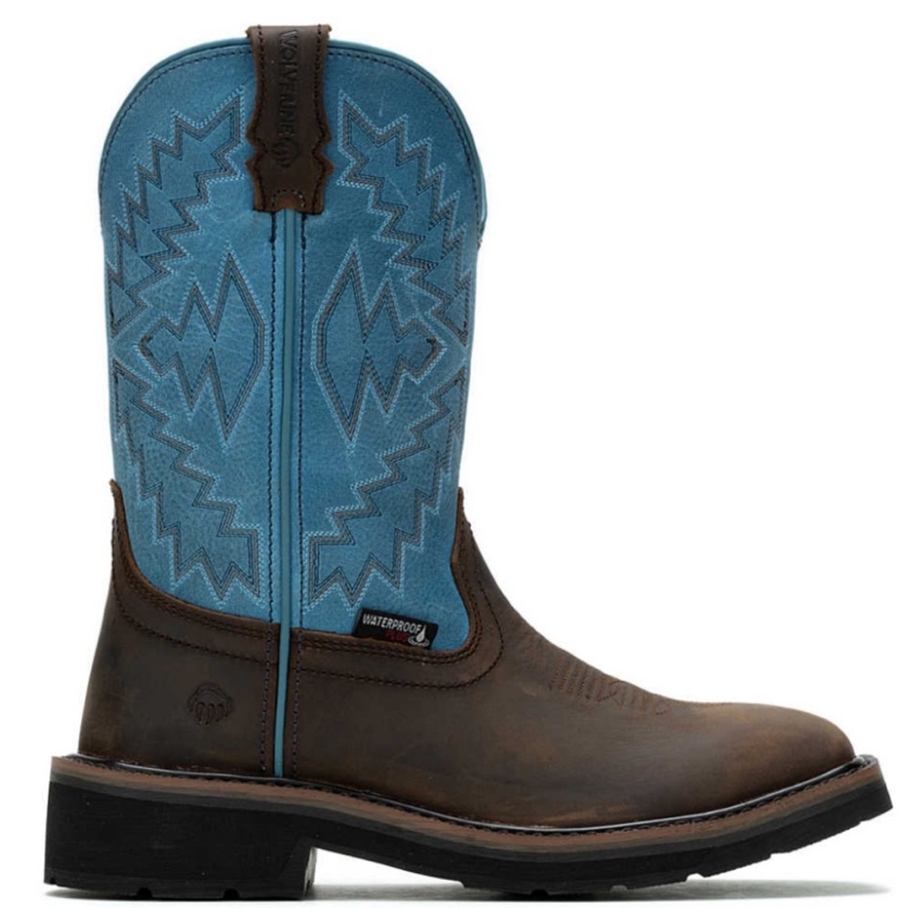 Wolverine 5.5 Boots Rancher Arrow Steel Toe Waterproof Wellington Work Blue NWT
